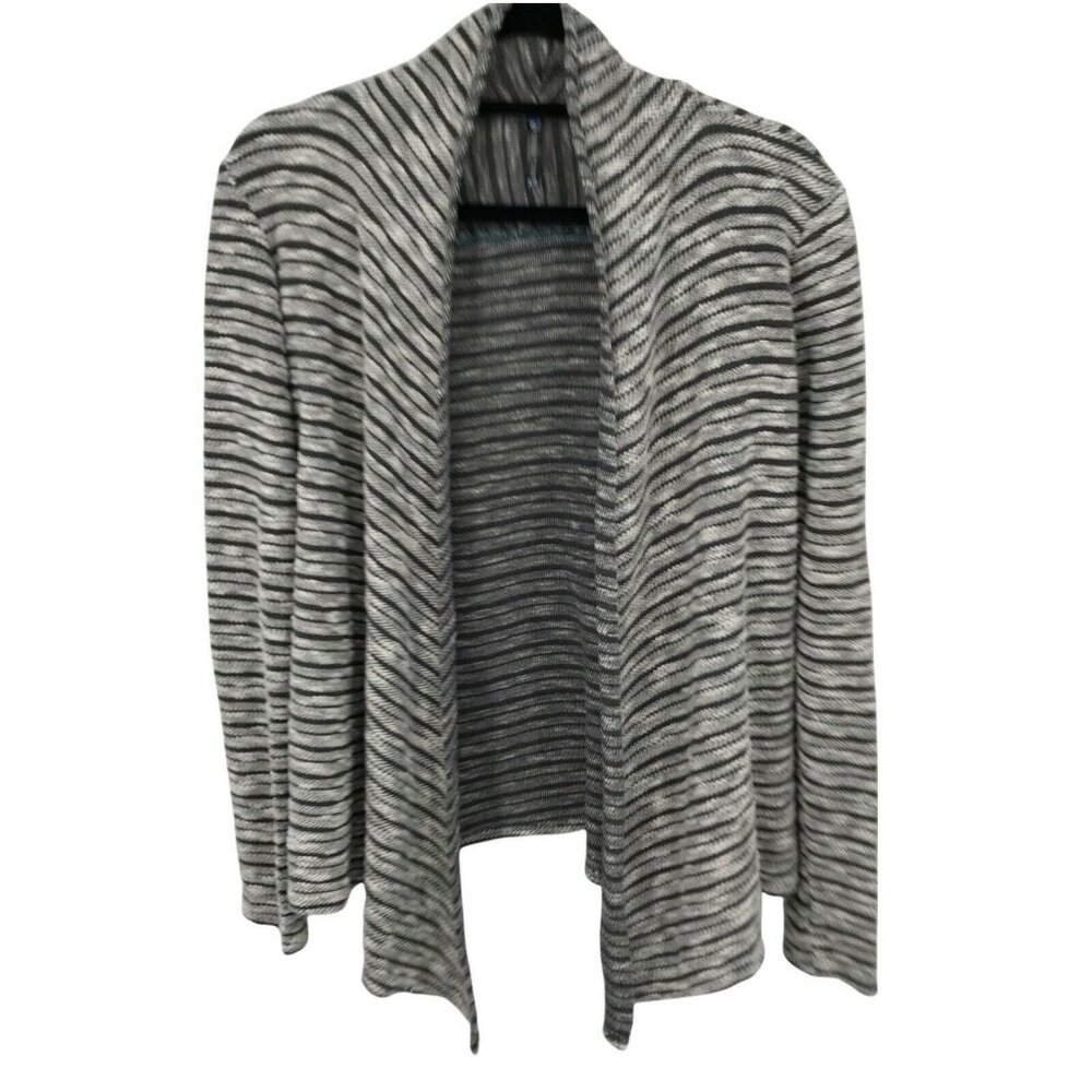 Kuhl Womens Long Sleeve Open Front Striped Gray Knitted Cardigan Sweater Size XS